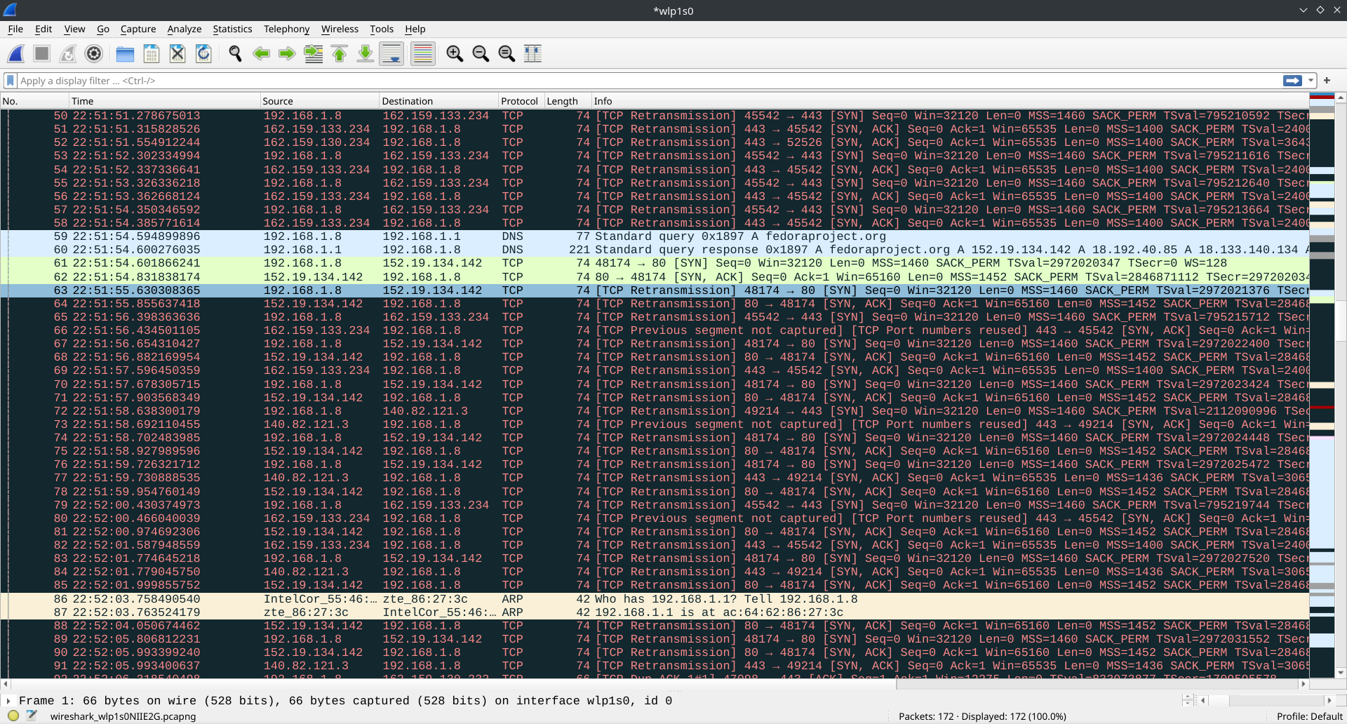 Wireshark capture without the software enabled
