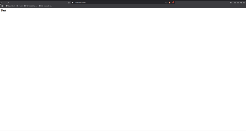 Nginx running on port 8080